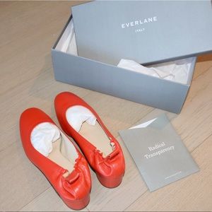 Everlane the day heel bright red